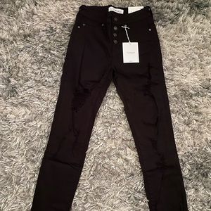 Black Kancan high waisted ripped skinny jeans
